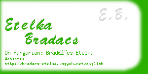 etelka bradacs business card